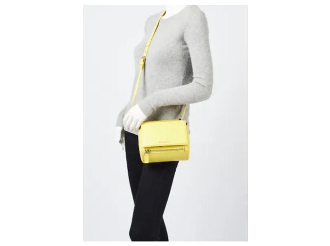 Borsa a tracolla Pandora Mini in pelle gialla di Givenchy Giallo - vista 6