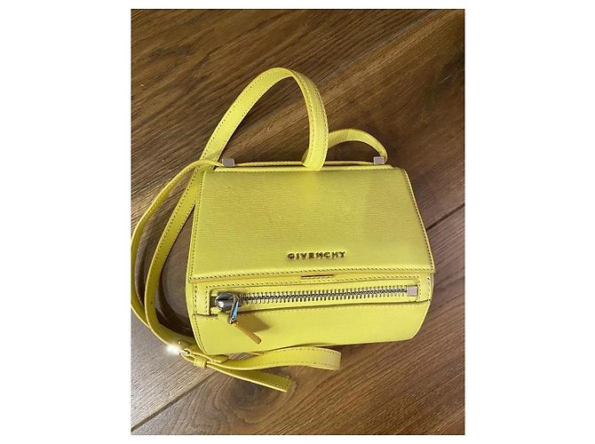 Borsa a tracolla Pandora Mini in pelle gialla di Givenchy Giallo - vista 9