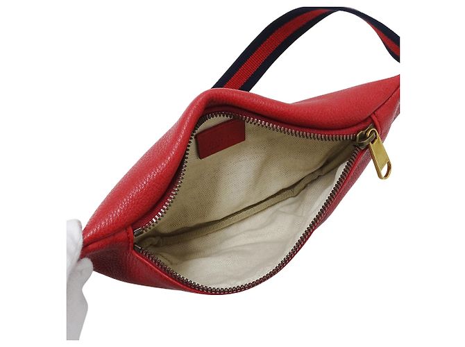 Marsupio in pelle rossa Gucci Rosso - vista 5