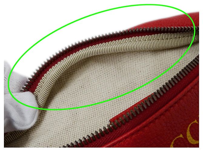 Marsupio in pelle rossa Gucci Rosso - vista 7