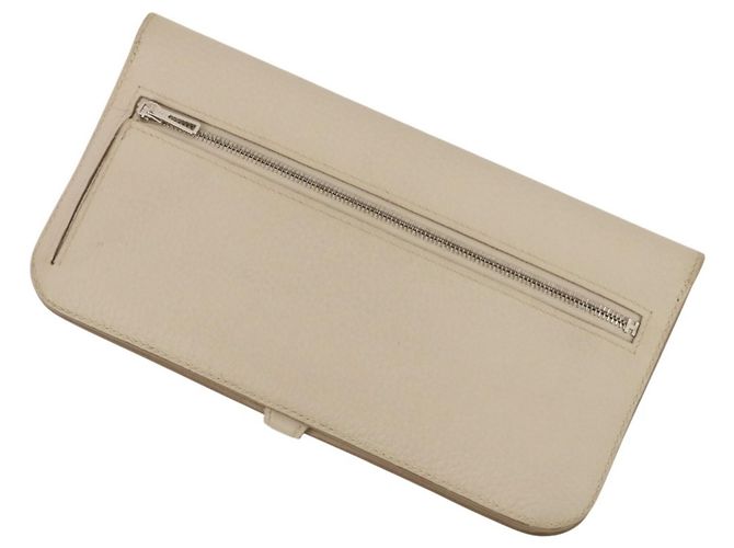 Cartera Larga Kara Dogon de Hermès Castaño Beige - vista 2