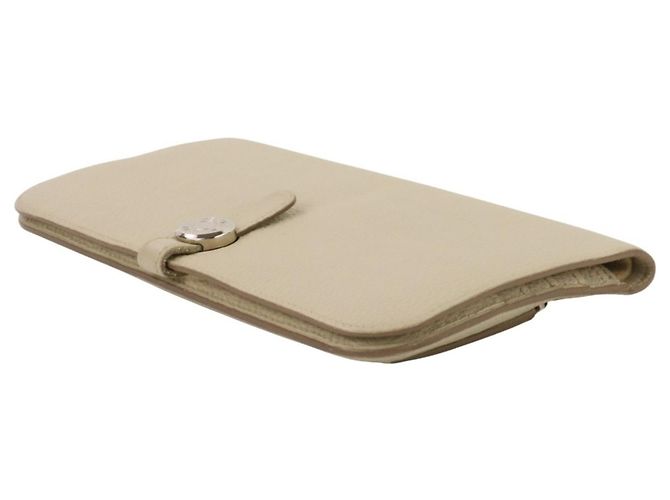 Cartera Larga Kara Dogon de Hermès Castaño Beige - vista 3