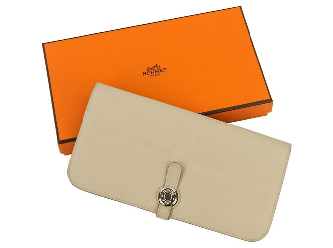 Cartera Larga Kara Dogon de Hermès Castaño Beige - vista 9
