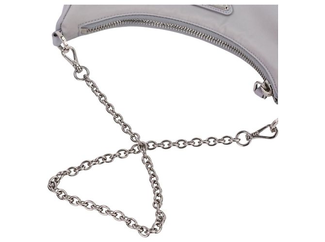 Borsa a Spalla Prada Re-Nylon Re-Edition 2005 Blu chiaro - vista 6