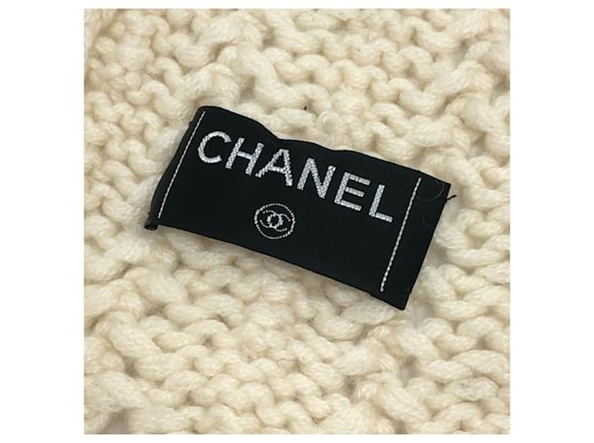Chanel Kaschmir-Schal Weiß - Ansicht 4
