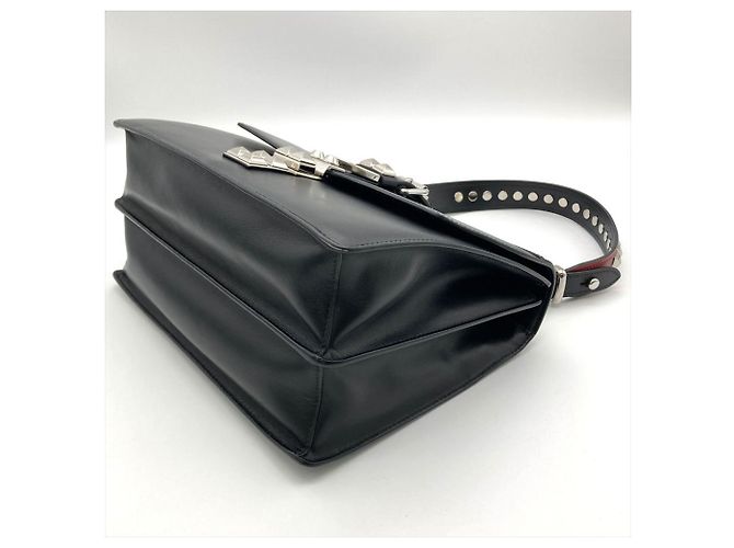 PRADA Nieten Schultertasche Schwarz - Ansicht 4