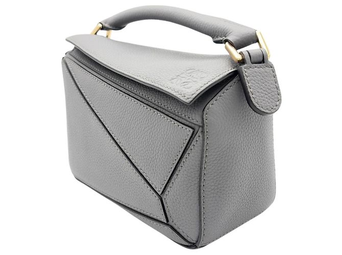 Borsa a Spalla Mini Loewe Puzzle Edge Marrone - vista 2