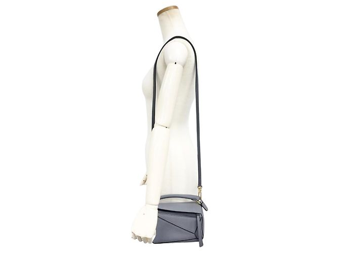 Borsa a Spalla Mini Loewe Puzzle Edge Marrone - vista 8