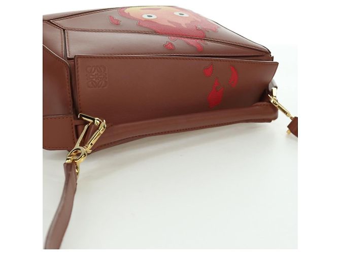 LOEWE Piccolo Puzzle Studio Ghibli Il Castello Errante di Howl Calcifer Auth 173304SM Marrone D'oro - vista 6