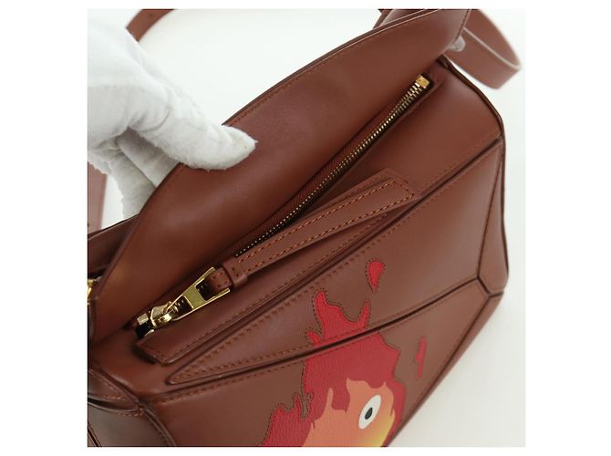 LOEWE Piccolo Puzzle Studio Ghibli Il Castello Errante di Howl Calcifer Auth 173304SM Marrone D'oro - vista 9