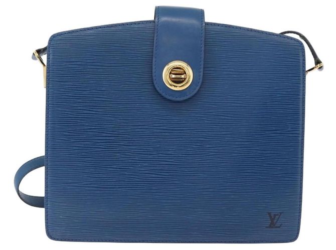 LOUIS VUITTON Epi Capuchin Shoulder Bag Blue M52345 LV Auth bs33618 - view 13