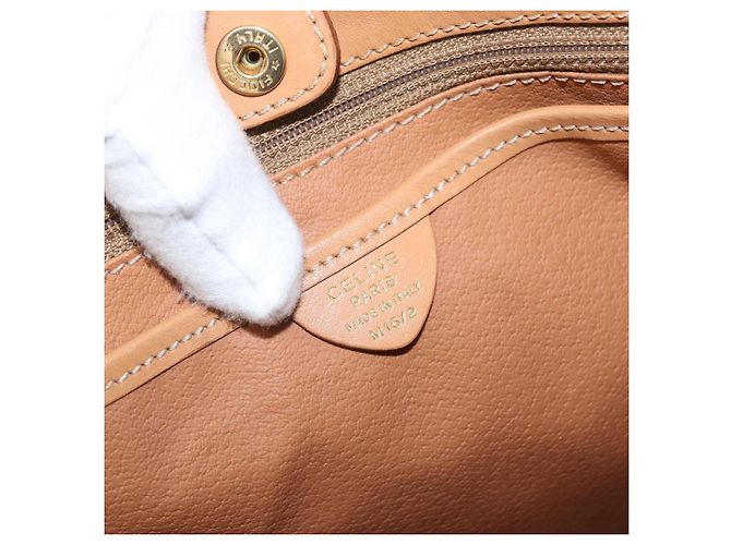 Céline Borsa tote in tela Macadam CELINE in pelle PVC marrone oro Auth mr2036 D'oro - vista 12
