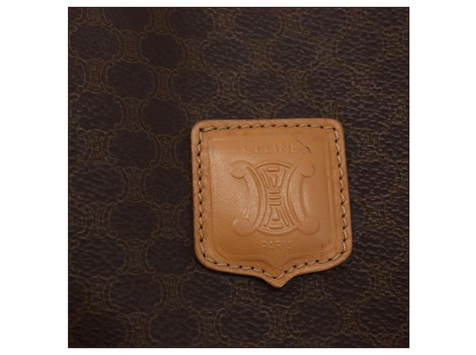 Céline Borsa tote in tela Macadam CELINE in pelle PVC marrone oro Auth mr2036 D'oro - vista 18