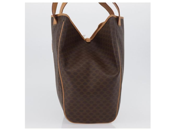 Céline Borsa tote in tela Macadam CELINE in pelle PVC marrone oro Auth mr2036 D'oro - vista 3