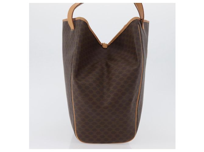 Céline Borsa tote in tela Macadam CELINE in pelle PVC marrone oro Auth mr2036 D'oro - vista 4