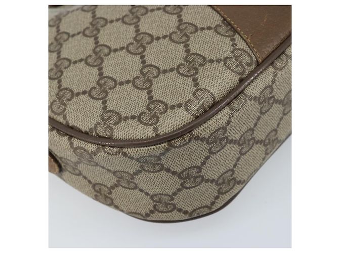 GUCCI GG Supreme Web Sherry Line Clutch Bag PVC Beige Oro 89 01 034 Auth LNZ056 - vista 14