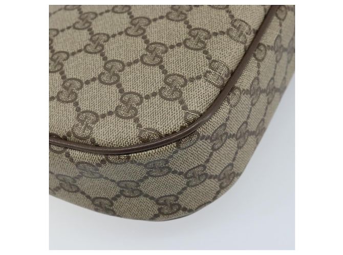 GUCCI GG Supreme Web Sherry Line Clutch Bag PVC Beige Oro 89 01 034 Auth LNZ056 - vista 16