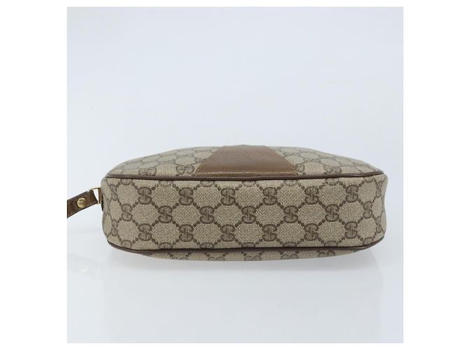 GUCCI GG Supreme Web Sherry Line Clutch Bag PVC Beige Oro 89 01 034 Auth LNZ056 - vista 6