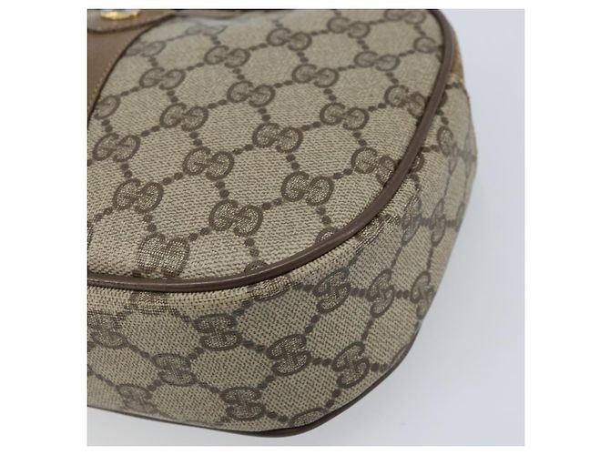 GUCCI GG Supreme Web Sherry Line Clutch Bag PVC Beige Oro 89 01 034 Auth LNZ056 - vista 7
