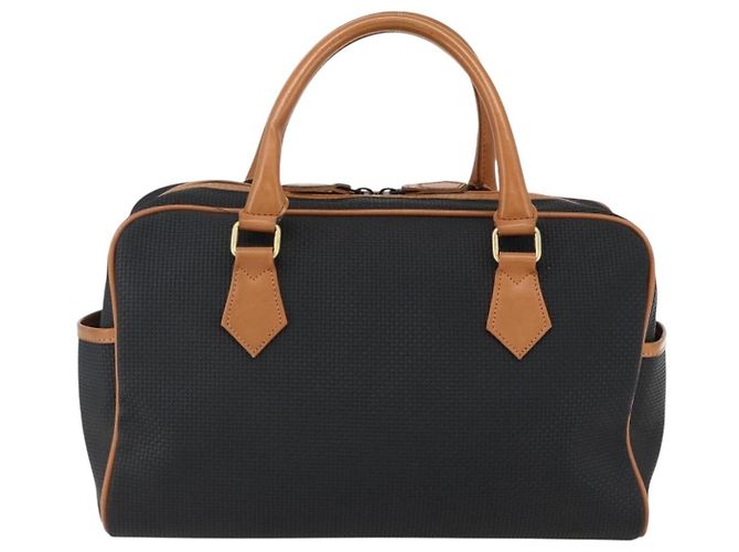 SAINT LAURENT Borsa a Mano PVC Nero Oro Auth fm5207 D'oro - vista 2