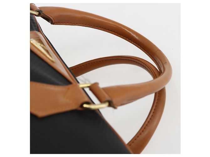 SAINT LAURENT Borsa a Mano PVC Nero Oro Auth fm5207 D'oro - vista 8