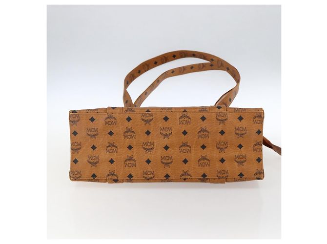 Borsa tote MCM Logogram Vicetos in PVC marrone e oro Auth gh1847 D'oro - vista 5