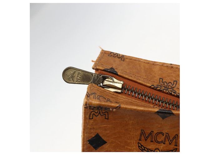Borsa tote MCM Logogram Vicetos in PVC marrone e oro Auth gh1847 D'oro - vista 9