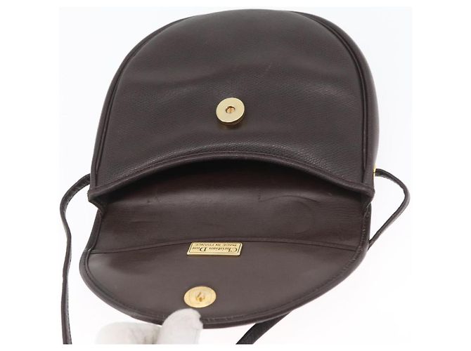 Borsa a Spalla Christian Dior in Pelle Marrone Oro Auth BA11045 D'oro - vista 10