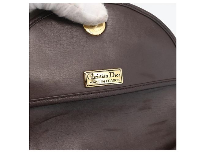 Borsa a Spalla Christian Dior in Pelle Marrone Oro Auth BA11045 D'oro - vista 11