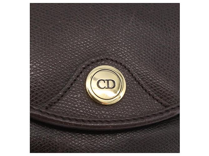 Borsa a Spalla Christian Dior in Pelle Marrone Oro Auth BA11045 D'oro - vista 17