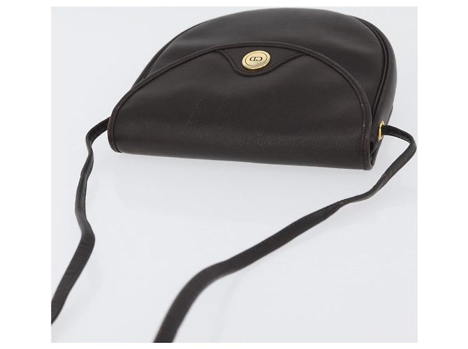 Borsa a Spalla Christian Dior in Pelle Marrone Oro Auth BA11045 D'oro - vista 6