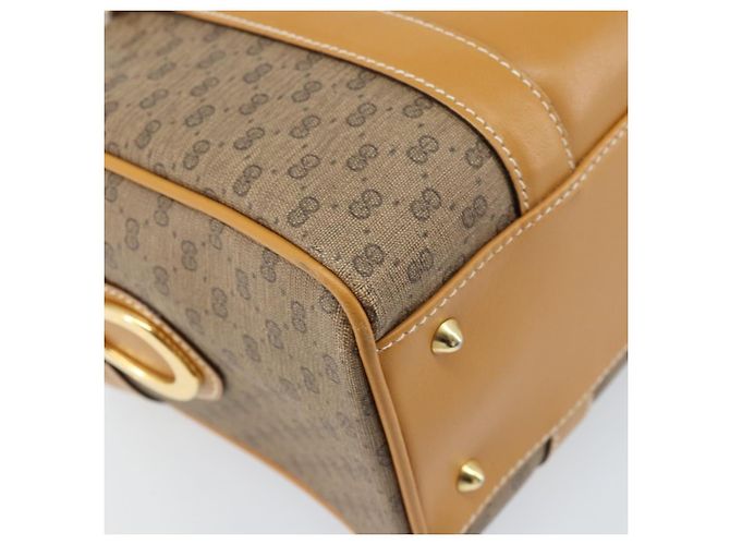 Gucci Bolso Boston Mini Micro GG Supreme en PVC Beige Dorado 000 39 0158 Auth ki6510 - view 14