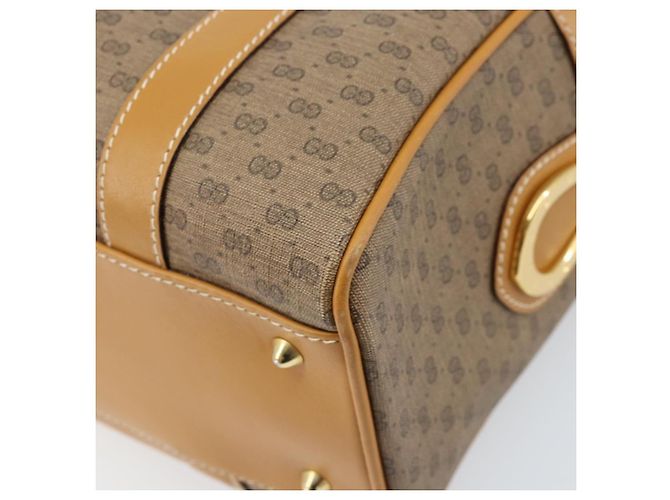 Gucci Bolso Boston Mini Micro GG Supreme en PVC Beige Dorado 000 39 0158 Auth ki6510 - view 15