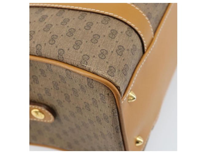 Gucci Bolso Boston Mini Micro GG Supreme en PVC Beige Dorado 000 39 0158 Auth ki6510 - view 16