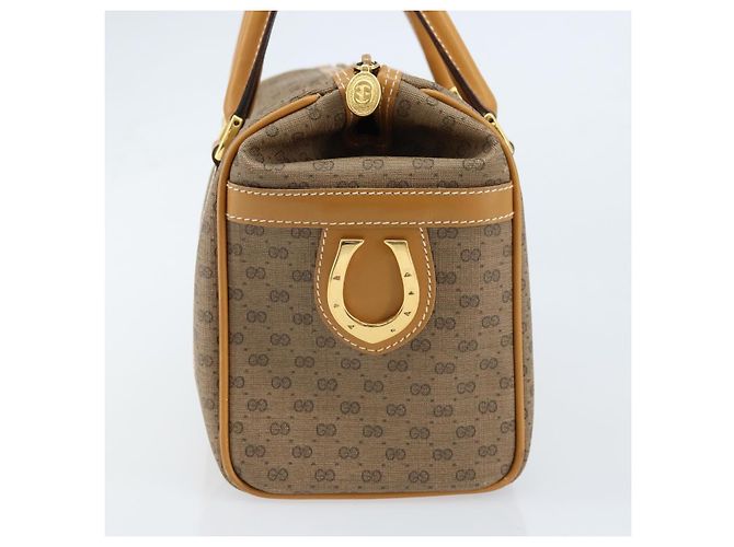 Gucci Bolso Boston Mini Micro GG Supreme en PVC Beige Dorado 000 39 0158 Auth ki6510 - view 3