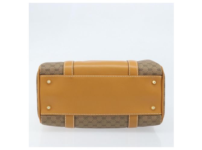 Gucci Bolso Boston Mini Micro GG Supreme en PVC Beige Dorado 000 39 0158 Auth ki6510 - view 5