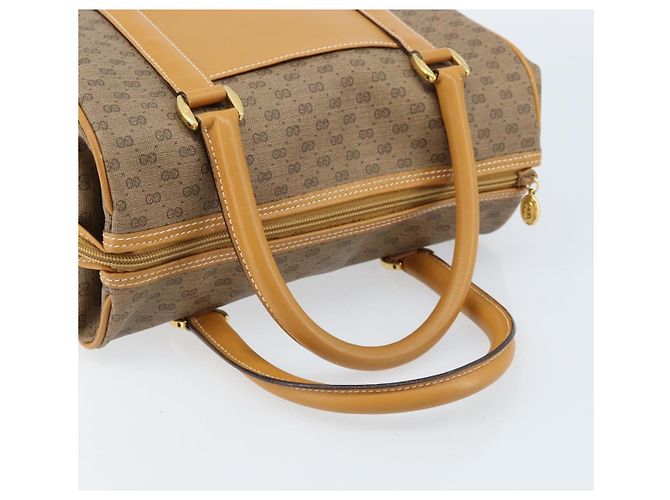 Gucci Bolso Boston Mini Micro GG Supreme en PVC Beige Dorado 000 39 0158 Auth ki6510 - view 7