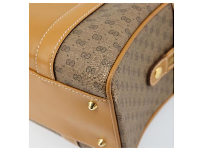 Gucci Bolso Boston Mini Micro GG Supreme en PVC Beige Dorado 000 39 0158 Auth ki6510 - view 9