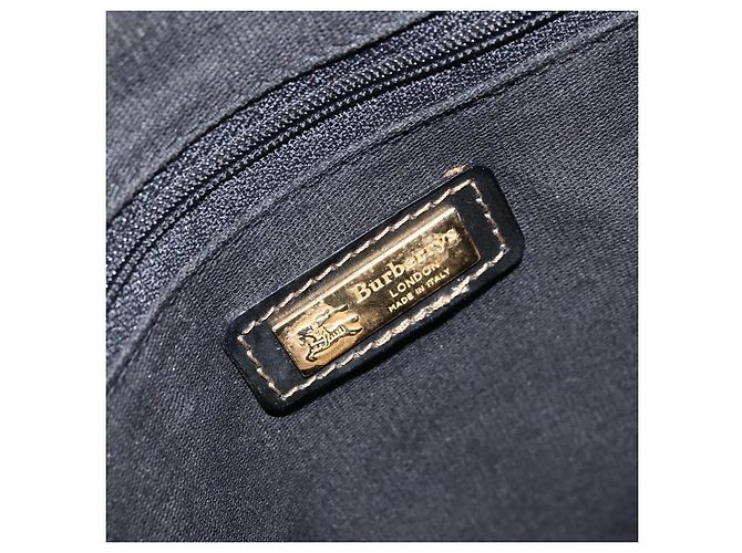 Borsa a Mano Burberrys Nova Check PVC Beige Oro Auth bs33587 D'oro - vista 20
