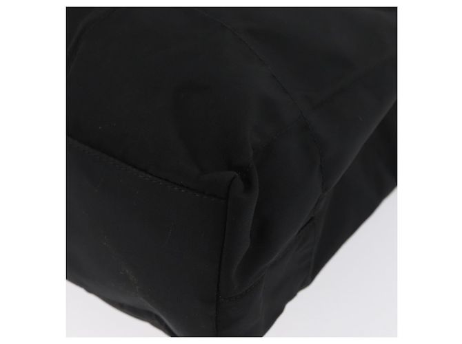 Borsa Tote Prada in nylon nero argento Auth bs32790 - vista 16