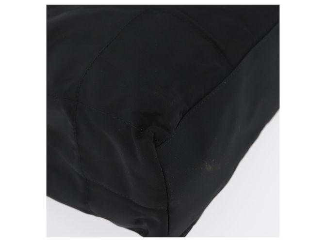 Borsa Tote Prada in nylon nero argento Auth bs32790 - vista 9