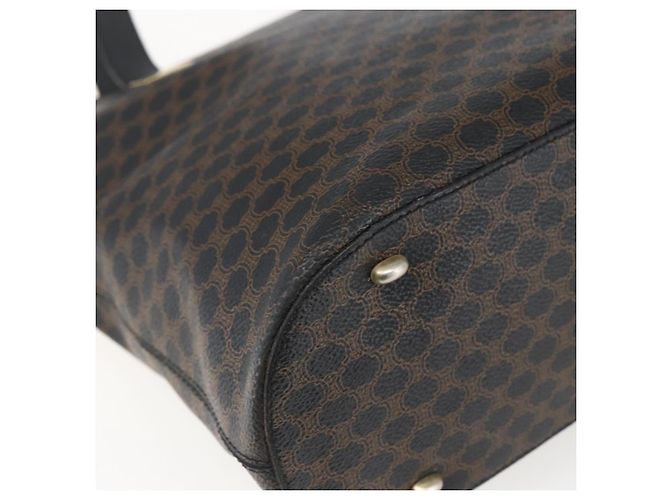 Céline Borsa tote in tela Macadam CELINE in pelle PVC nera e oro Auth mr2013 Nero D'oro - vista 15