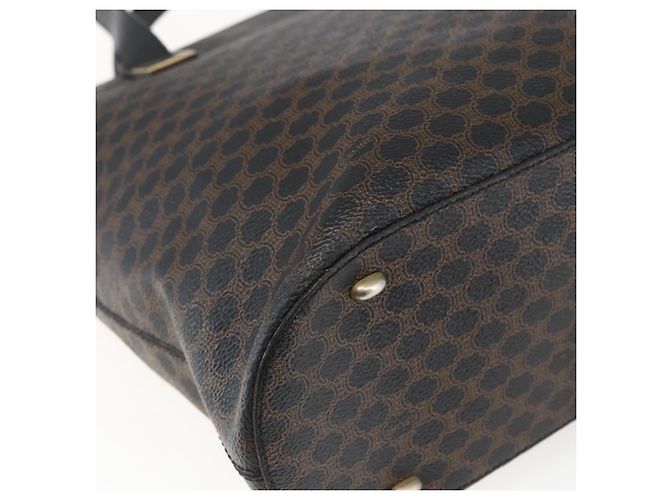 Céline Borsa tote in tela Macadam CELINE in pelle PVC nera e oro Auth mr2013 Nero D'oro - vista 17