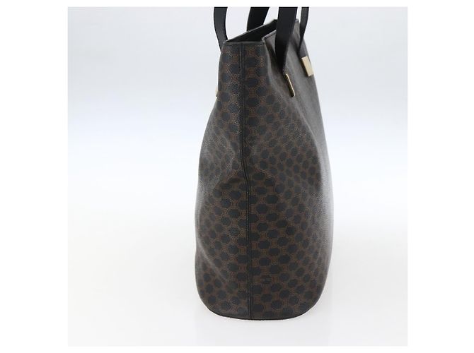 Céline Borsa tote in tela Macadam CELINE in pelle PVC nera e oro Auth mr2013 Nero D'oro - vista 3