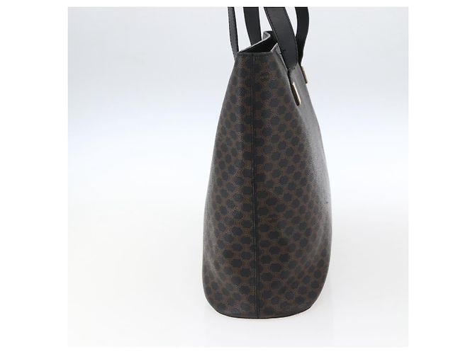 Céline Borsa tote in tela Macadam CELINE in pelle PVC nera e oro Auth mr2013 Nero D'oro - vista 4
