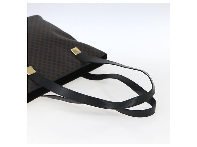 Céline Borsa tote in tela Macadam CELINE in pelle PVC nera e oro Auth mr2013 Nero D'oro - vista 7