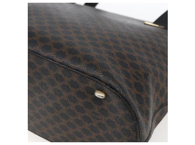 Céline Borsa tote in tela Macadam CELINE in pelle PVC nera e oro Auth mr2013 Nero D'oro - vista 8