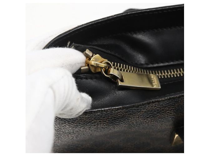 Céline Borsa tote in tela Macadam CELINE in pelle PVC nera e oro Auth mr2013 Nero D'oro - vista 9