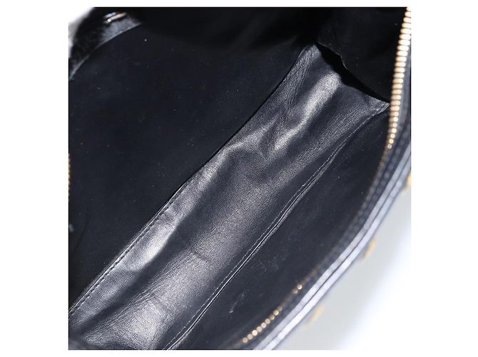 Borsa a Spalla Gianni Versace in Pelle Nera e Oro Auth BA10801 Nero D'oro - vista 11