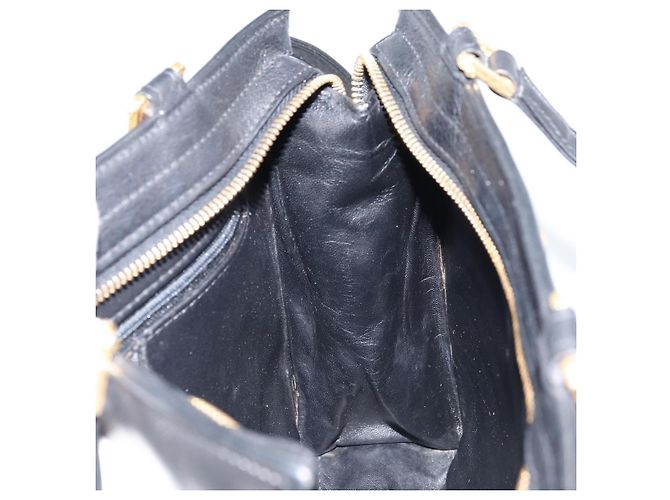 Borsa a Spalla Gianni Versace in Pelle Nera e Oro Auth BA10801 Nero D'oro - vista 19